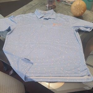 Peter Millar Summer Comfort Sunnies Performance Jersey Sunglasses Print Polo L